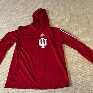 MENS ADIDAS INDIANA UNIVERSITY IU WARMUP HOODIE SIZE MEDIUM